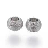 Non-Tarnish 304 Stainless Steel Textured Spacer Beads
