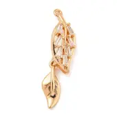 Brass Micro Pave Clear Cubic Zirconia Pendants