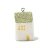 Flocky Opaque Resin Pendants