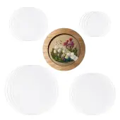 16Pcs 4 Styles Acrylic Plates