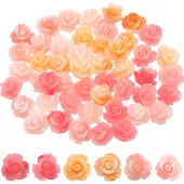 SUNNYCLUE 60Pcs 3 Colors Synthetic Coral Beads