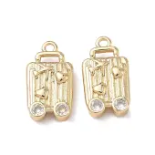 Brass Clear Cubic Zirconia Pendants