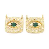 Rack Plating Brass Cubic Zirconia Pendants