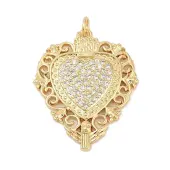 Brass Micro Pave Cubic Zirconia Pendants