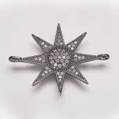 Brass Micro Pave Cubic Zirconia Links