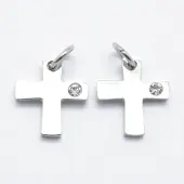 316 Surgical Stainless Steel Tiny Cross Charms