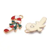 Christmas Theme Alloy Enamel Pendants
