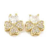 Brass with Clear Cubic Zirconia Charms