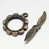 Brushed Brass Toggle Clasps