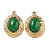 Natural Green Jade Dyed Pendants