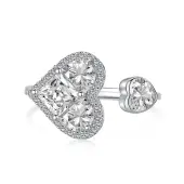 Rhodium Plated 925 Sterling Silver Birthstone Ring