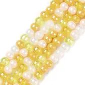 Transperant Electroplate Glass Beads Strands