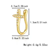 925 Sterling Silver Pave Clear Cubic Zirconia Nose Rings