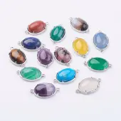 Brass Natural/Synthetic Gemstone Links connectors