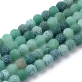 Natural & Dyed Crackle Agate Bead Strands