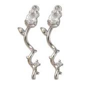 Brass Micro Pave Clear Cubic Zirconia Pendants