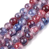 Baking Painted Crackle Glass Bead Strands