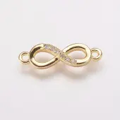 Brass Cubic Zirconia Links