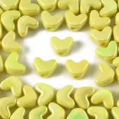 50Pcs UV Plating Opaque Acrylic Beads