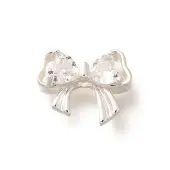 Brass Micro Pave Cubic Zirconia Beads