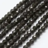 Natural Obsidian Beads Strands