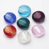 Handmade Silver Foil Glass Beads