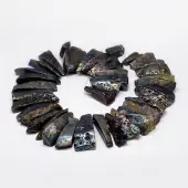 Electroplated Natural & Dyed Agate Bead Strands