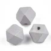 Painted Natural Wood Beads