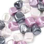 Electroplated Shell Pearl Beads Strands