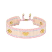 Adjustable Polyester & Alloy Slider Bracelets