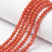 Opaque Solid Color Glass Beads Strands