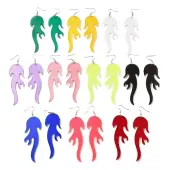 10 Pairs 10 Colors Acrylic Dangle Earring
