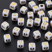Opaque White Acrylic Beads