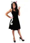Cute White Kitty Ears & Tail Accessory Set | Cat Costume Accessories