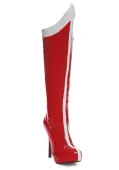Red and White Superhero Costume Boots