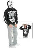 Adult Skeleton Hooded Halloween Sweatshirt | Skeleton Costumes