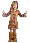 Girl's Peace & Love Hippie Toddler Costume | Hippie Costumes