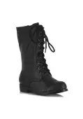 Kid's Black Costume Military Boots | Military Accessories
