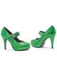 Green Women's Glitter Heels | Costume Shoes