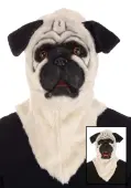 Mouth Mover Pug Costume Mask for Adults | Animal Accessories