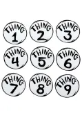 Thing 1-9 Patches Set | Dr. Seuss Accessories