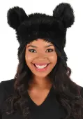 Plush Black Bear Hat