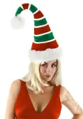 Adult Soft Ridged Santa Costume Hat | Christmas Accessories
