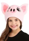 Pink Pig Plush Costume Hat | Pig Accessories