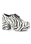 Zebra Hologram Men's Pimp Shoes