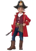 Boy's Toddler Shorty Cap'n Pirate Costume | Kid's Pirate Costumes