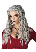 Adult Gray Crinkle Dreads Costume Wig | Witch Accessories