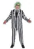 Men's Plus Size Beetlejuice Striped Suit Costume | Beetlejuice Costumes