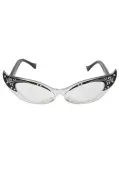 Vintage Cat Eye Black/Clear Glasses