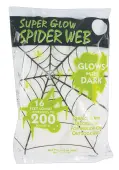 200 Square FT Glow in the Dark Super Glow Spider Webs Decoration | Spider Webs